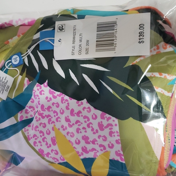 NWT Bleu Rod Beattie Women Wild Heart Key West Cap Sleeve One Piece Swimsuit - Picture 4 of 5